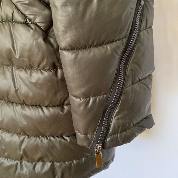 French Connection Jacket Olive Green Hoddie Lined NWOT Medium - Picture 4 of 9
